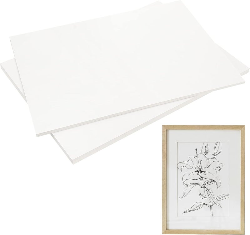 PINGEUI 50 Pack 11.5 x 15.5 Inch White Chipboard Sheets,40 pt White Chipboard, Medium Weight Cardboard Sheets for Scrapbook, Art Crafts, Arts Projects, Backing Boards, Frames - Image 5